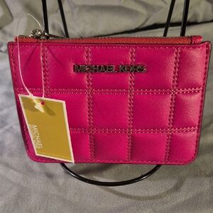 Michael Kors Fuchsia Quilted Wristlet